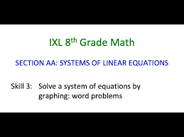 Ixl Aa 2 8th Grade Math Solve A System