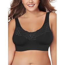 Just My Size Pure Comfort Wire Free Seamless Lace Bra Style Mj1271