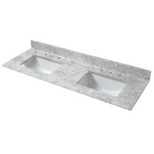 d marble double trough sink vanity top