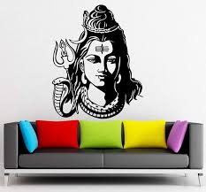 Handmadejewel Black Pvc Lord Shiva Wall
