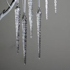One Blown Glass Icicle Ornament