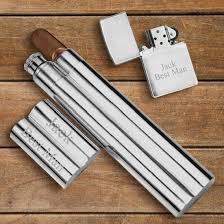 personalized cigar holder flask