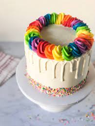 Rainbow Drip Cake gambar png