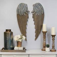 Angel Wings Wood And Metal Wall Decor