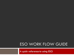A Quick Reference To Using Eso Ppt Video Online Download