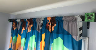 minecraft creeper bedroom curtain rod