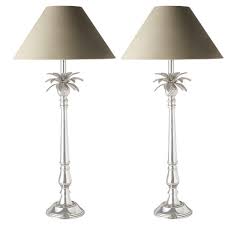 polished nickel pineapple table lamps