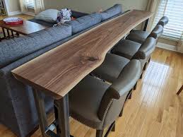 Live Edge Sofa Table Home Bar Table