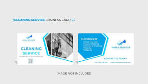 cleaning service business card template v4