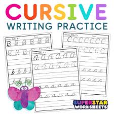 cursive writing practice worksheets