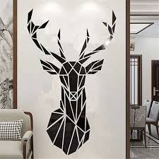 3d Art Of Deer Murals Wall Sticker