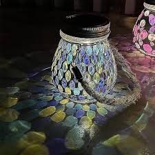 Mosaic Glass Solar Garden Lanterns