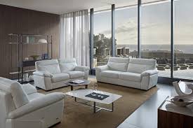 White Leather Leather Match Sofas