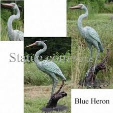 Blue Heron Bronze Statue Large Statue Com