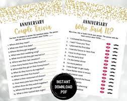 For a 50th birthday, everything should come together for an unforgettable event. Anniversary Trivia Etsy