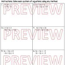 Solving Systems Of Equations Using Any