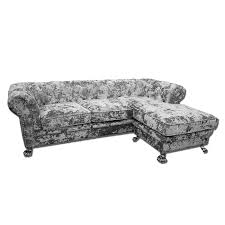 chesterfield 3 seater chaize silver