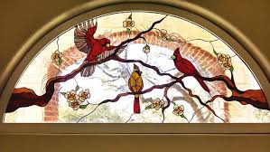 Stained Glass Cardinal Spring Texas