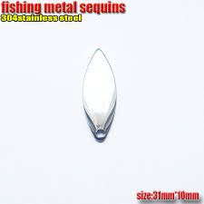 2019 Fishing Lures Fishing Spoon Willow Leaf Blades Lure Accessories Spinner Size 31mm 10mm Thetemptation To Strengthen To The Fish From Sports1234