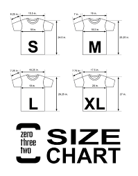 Size Chart Zerothreetwo We Share What We Like