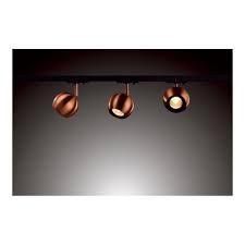 Intalite Lighting 144019 Light Eye Ball Ceiling 1 Circuit Track Light In Brushed Copper