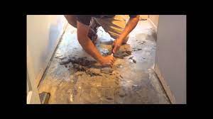 removing linoleum flooring glue from