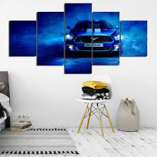 Gone are the days where photos hang in line with each other. Ford Mustang Canvas Posters Home Decor Wall Art Framework 5 Pieces Paintings For Living Room Hd Prints Modern Car Pictures Painting Calligraphy Aliexpress