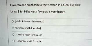 Using For Inline Math Formulas Is Very