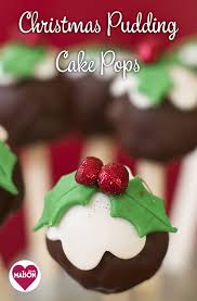 christmas pudding christmas cake pops