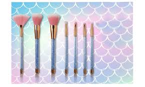 mermaid glitter makeup brush sets
