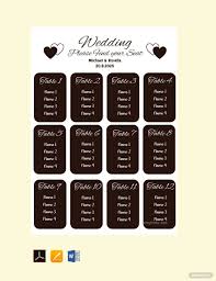 blank wedding seating chart template in