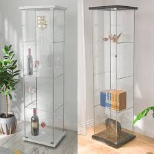 4 Shelf Clear Glass Display Cabinet