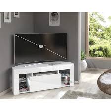 white corner tv stand 125cm unit
