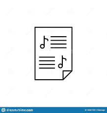 Sheet Music Score Paper Icon Element Of Education