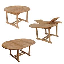 Cette collection de tables jardin rentre aussi dans la catégorie de table en fer forgé. Salon De Jardin Extensible En Teck 6 Places Table Ronde