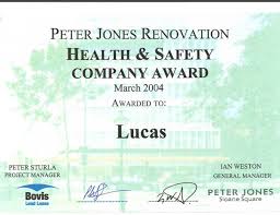 Peter Jones Health And Safety Award