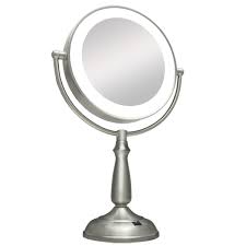 bright led lighted vanity magnifying mirror