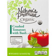 organic tomatoes crushed with basil