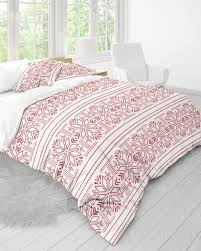 Red Snowflake 100 Cotton Duvet Covers