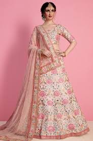 Pink Art Silk Lehenga With Art Silk Choli