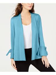 Alfani Alfani Womens Light Blue Open Cardigan Sweater Size S Walmart Com Walmart Com