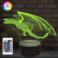 Kids bed design kids bedroom designs bed designs bedroom ideas bedroom decor playroom design design room bed ideas bedroom inspiration. Lampeez Dragon 3d Lamp Night Light 3d Illusion Lamp For Kids 16 Colors Changing With Remote Kids Bedroom Decor As Xmas Holiday Birthday Gifts For Boys Girls Buy Online In China At
