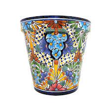 Hand Painted Flower Pots Mexican