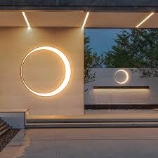 Modern Outdoor Led Wall Sconces Round