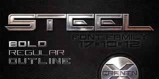 steel beam font abstract fonts