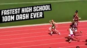 fastest high 100m dash ever