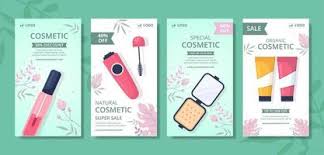cosmetic catalogue vector art icons
