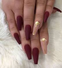 Acrylic nail designs burgandy : Whatsapp This Picture To 84480238 For Quoting Maroon Nails Classy Nail Designs Burgundy Nails