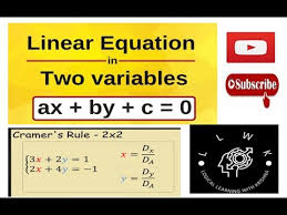 Linear Equation Cramer Rule