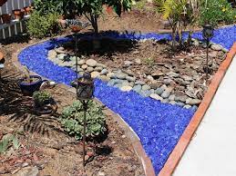 Crushed Glass Stones For Garden Landscaping